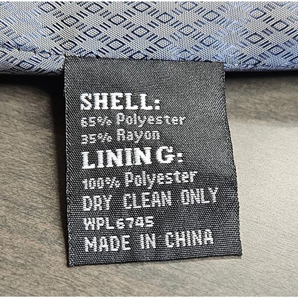 MINT 52R JEAN-PAUL GERMAIN Men's Blue Check Polyester Sports Coat Jacket - Picture 7 of 11